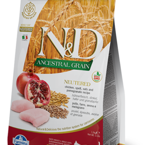 Farmina N&D Ancestral Grain Feline – CHICKEN & POMEGRANATE NEUTERED成貓天然糧-石榴雞肉絶育